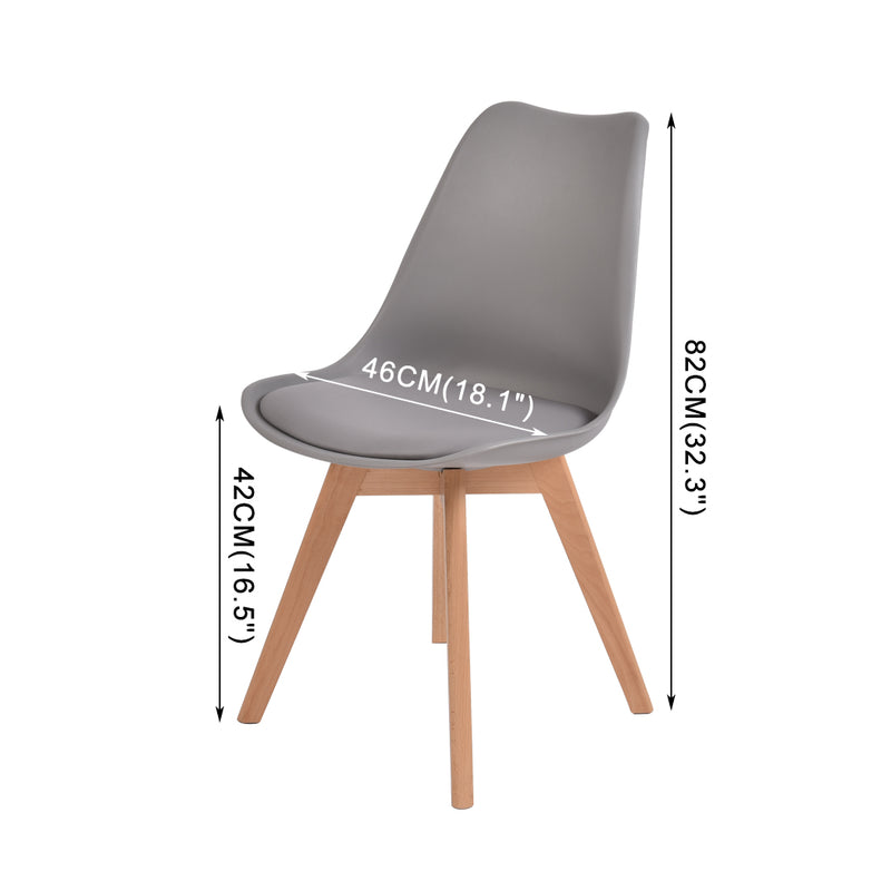 Levede 2x Retro Replica PU Leather Dining Chair Office Cafe Lounge Chairs