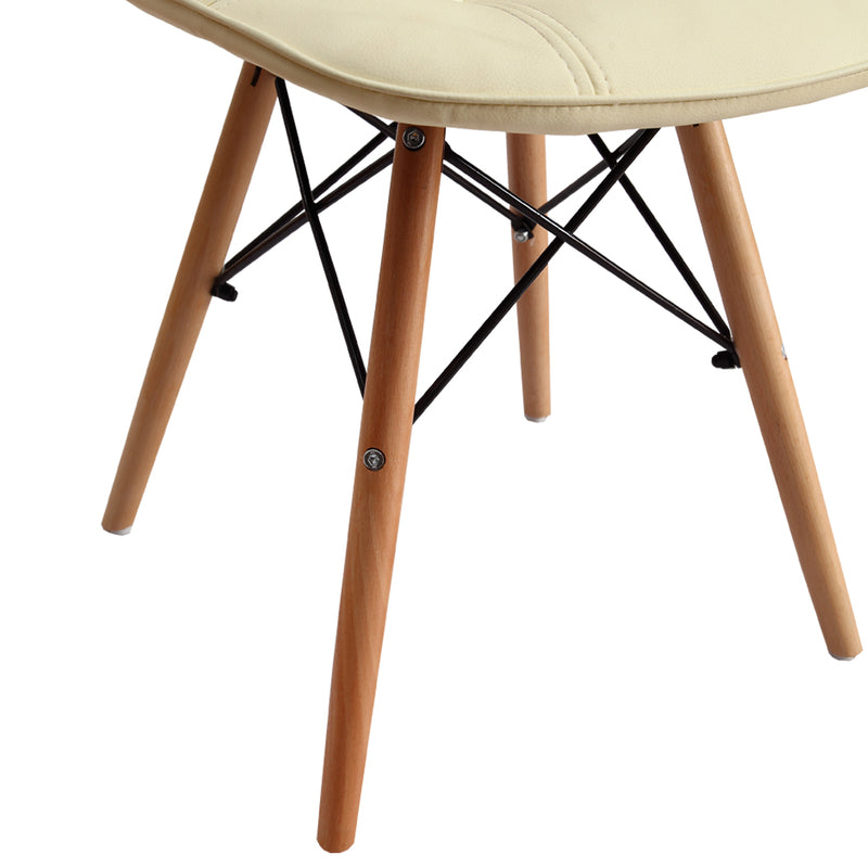 Levede 4x Retro Replica PU Leather Dining Chair Office Cafe Lounge Chairs