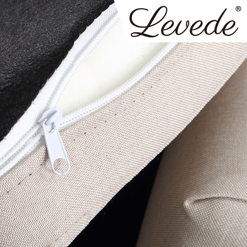 Levede 2x Upholstered Fabric Dining Chair Kitchen Wooden Modern Cafe Chairs