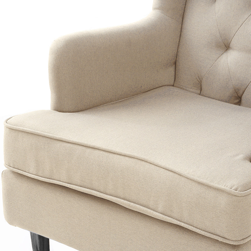 Levede Rocking Chair Chairs Armchair Fabric Lounge Recliner Feeding Rocker Beige