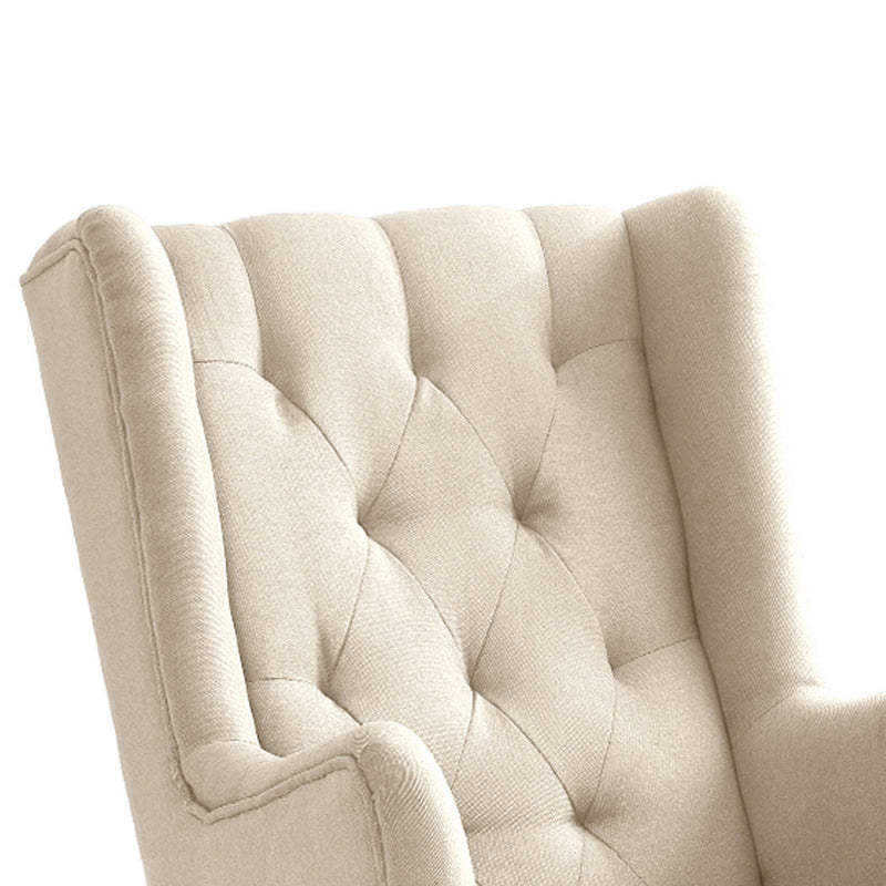 Levede Rocking Chair Chairs Armchair Fabric Lounge Recliner Feeding Rocker Beige