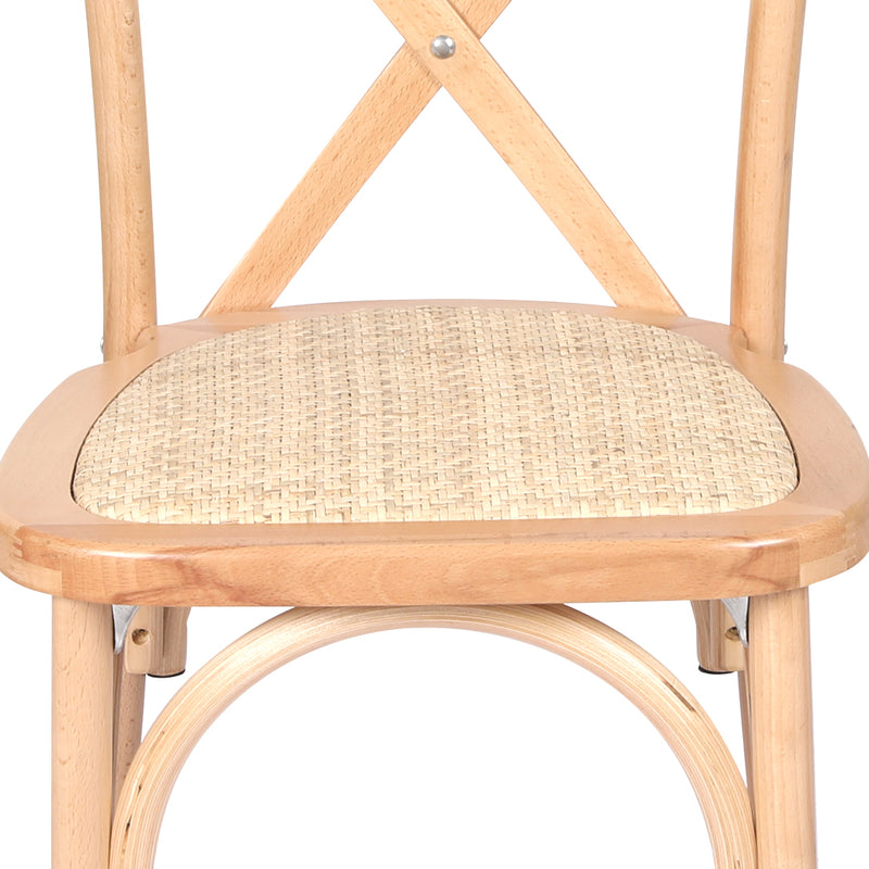 Levede 2x Dining Chairs Kitchen Table Chair Natural Wood Rattan Seat Cafe Lounge