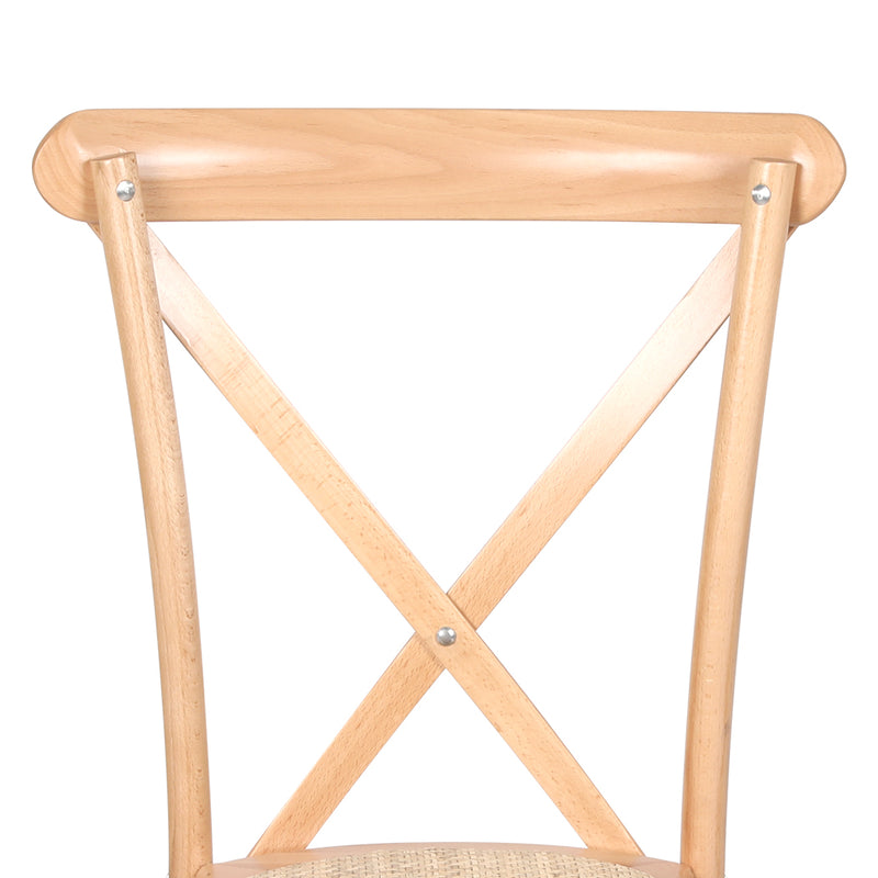 Levede 2x Dining Chairs Kitchen Table Chair Natural Wood Rattan Seat Cafe Lounge
