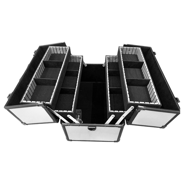 Portable Makeup Case Cosmetic Organiser Box Beauty Travel Suitcase 3 in 1 Black