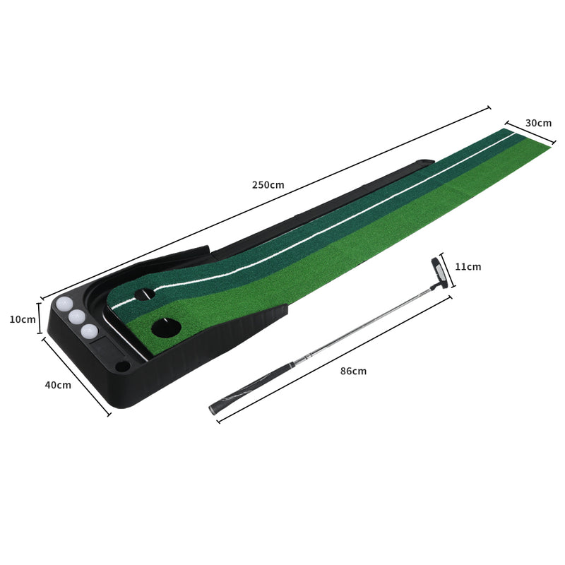 Golf Putting Mat Portable Auto Return Practice Putter Trainer Indoor Outdoor Type A