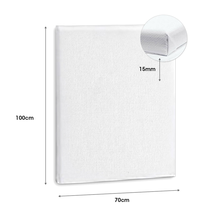 5x Blank Artist Stretched Canvases Art Large White Range Oil Acrylic Wood 70x100