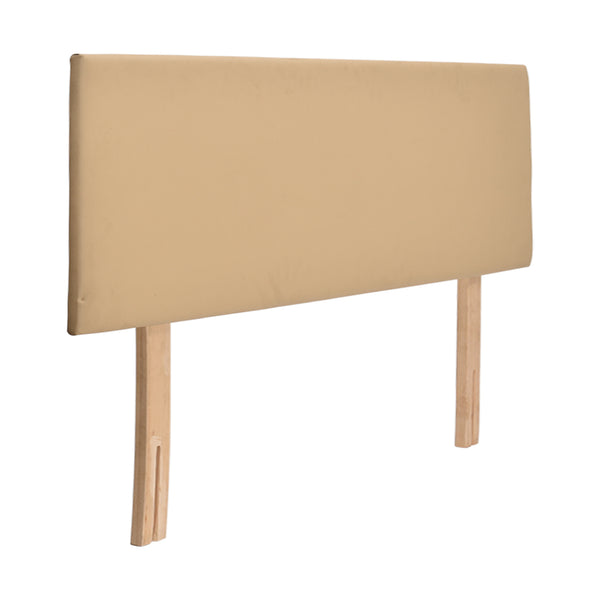 Levede PU Leather Bed Headboard with Wooden Legs in King Size in Cream Colour