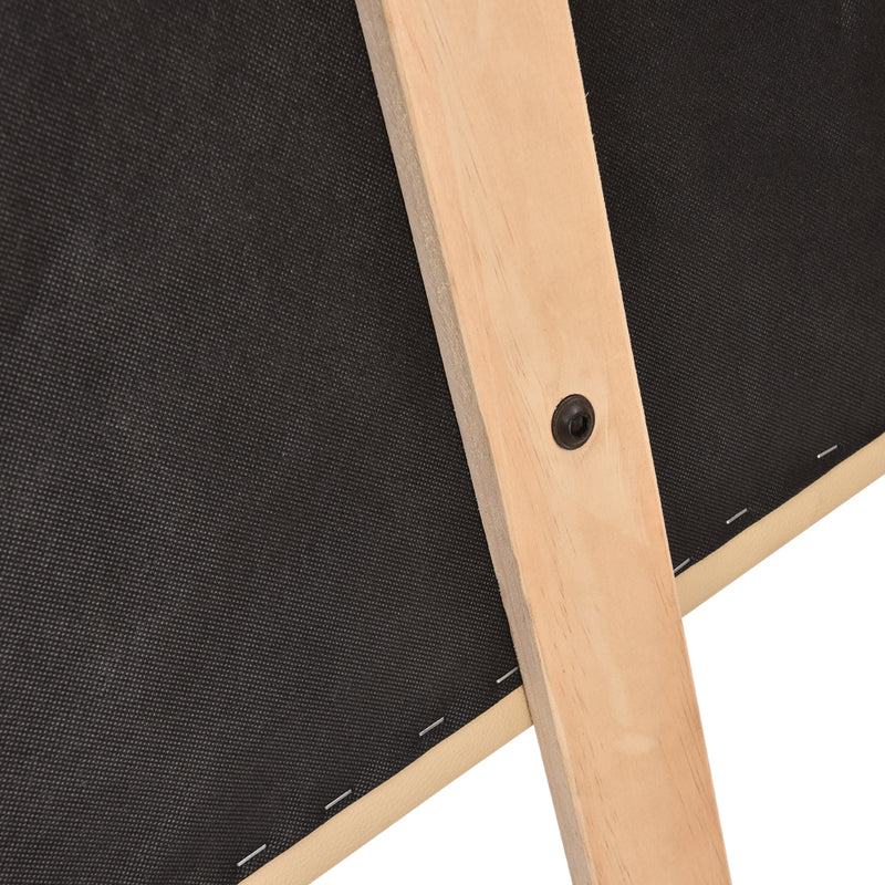 Levede PU Leather Bed Headboard with Wooden Legs in King Size in Cream Colour