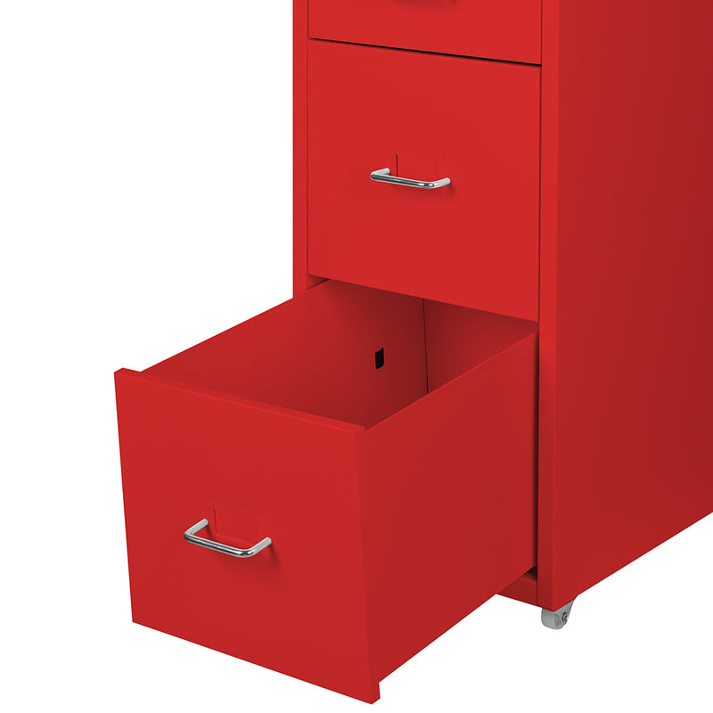 4 Tiers Steel Orgainer Metal File Cabinet With Drawers Office Furniture Red