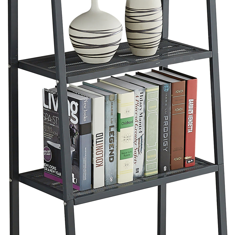 4 Tier Ladder Shelf Unit Bookshelf Bookcase Book Storage Display Rack Stand