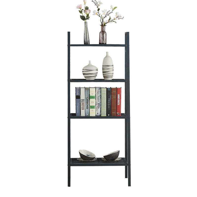 4 Tier Ladder Shelf Unit Bookshelf Bookcase Book Storage Display Rack Stand
