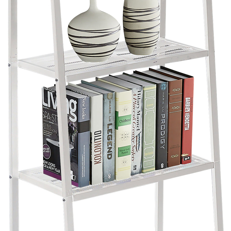 4 Tier Ladder Shelf Unit Bookshelf Bookcase Book Storage Display Rack Stand