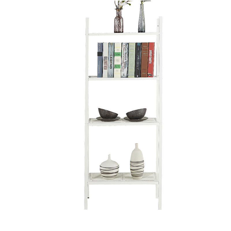 4 Tier Ladder Shelf Unit Bookshelf Bookcase Book Storage Display Rack Stand