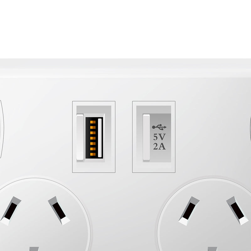Dual USB Wall Socket Power Point Home Supply Electrical Charger SAA Outlet Plate