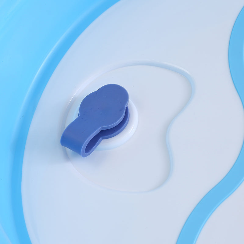 Baby Bath Tub Infant Toddlers Foldable Bathtub Folding Safety Bathing ShowerBlue