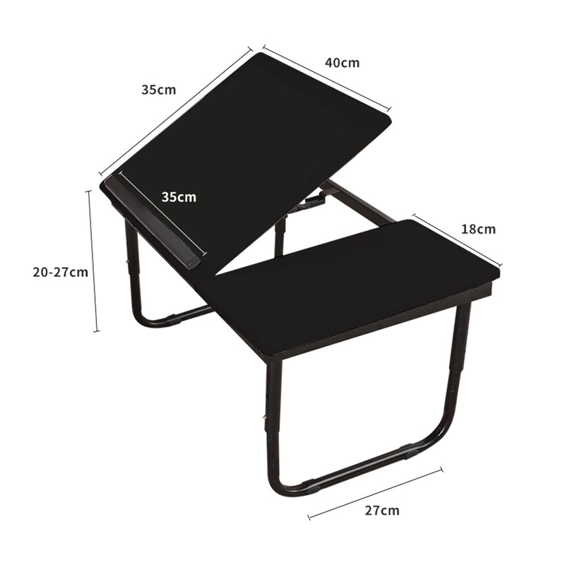 Foldable Bed Tray Laptop Table Stand Tablet Portable Tables Black