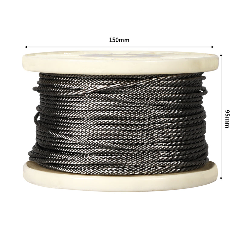 Wire Rope Stainless Steel 316 7x7 3.2mm Marine Cable Decking Balustrade 75M