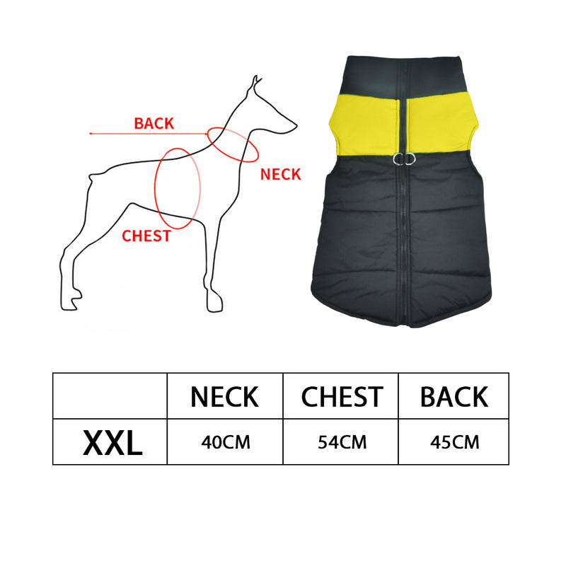 PaWz PaWz Dog Winter Jacket Padded Pet Clothes Windbreaker Vest Coat 2XL Orange
