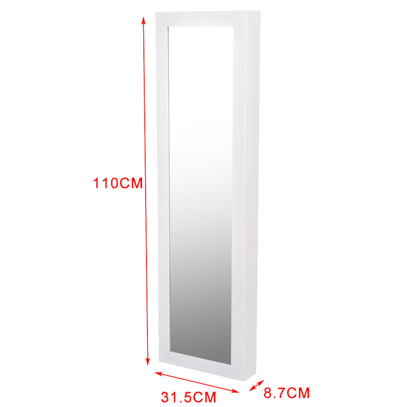 Levede Mirror Jewellery Cabinet Makeup Storage Jewelry Organiser Box Tall