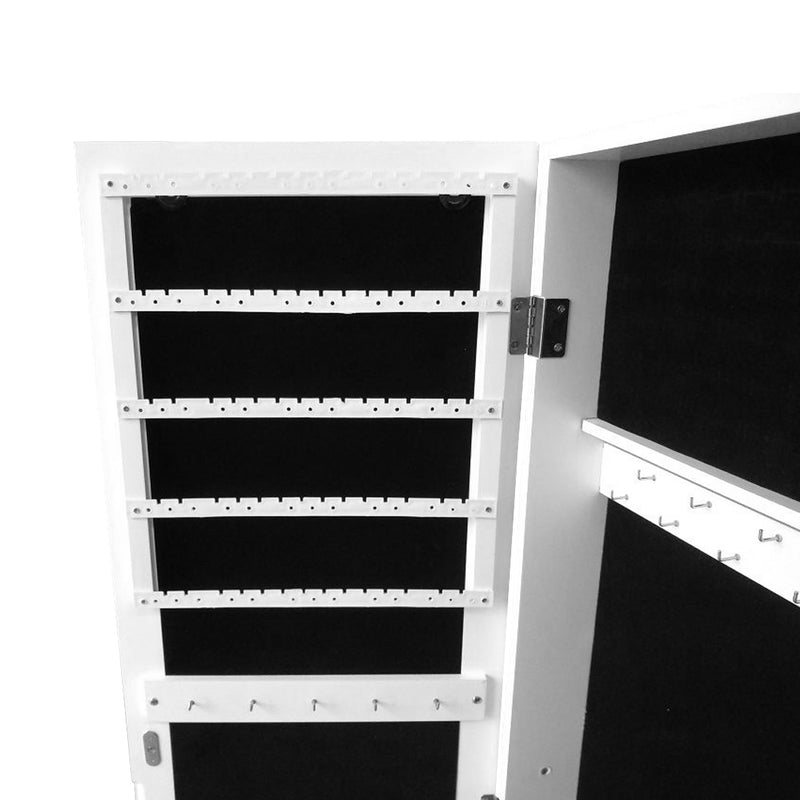 Levede Mirror Jewellery Cabinet Makeup Storage Jewelry Organiser Box Floor Stand