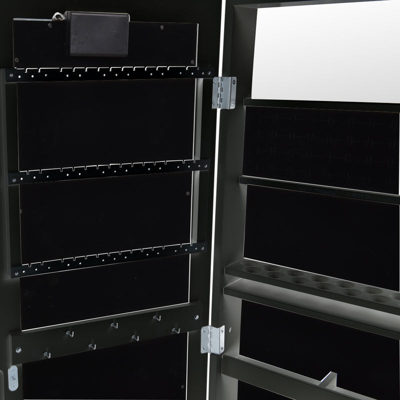 Levede Mirror Jewellery Cabinet Two Doors Makeup Storage Jewelry Organiser Box