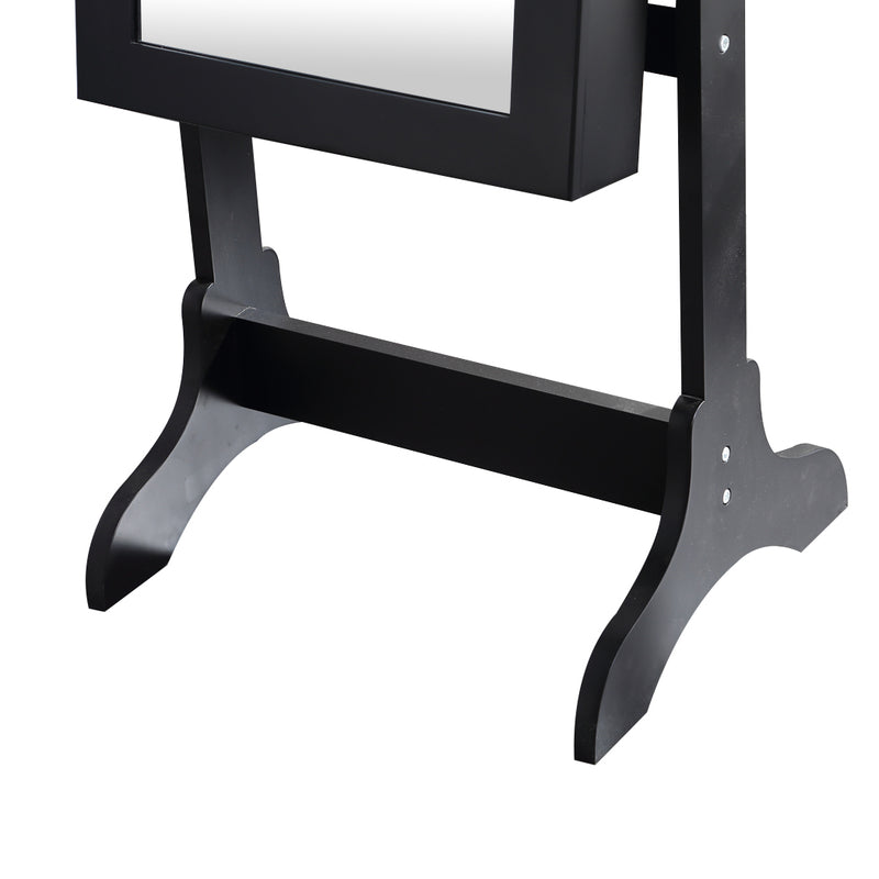 Levede Dual Use Mirrored Jewellery Dressing Cabinet in Black Colour