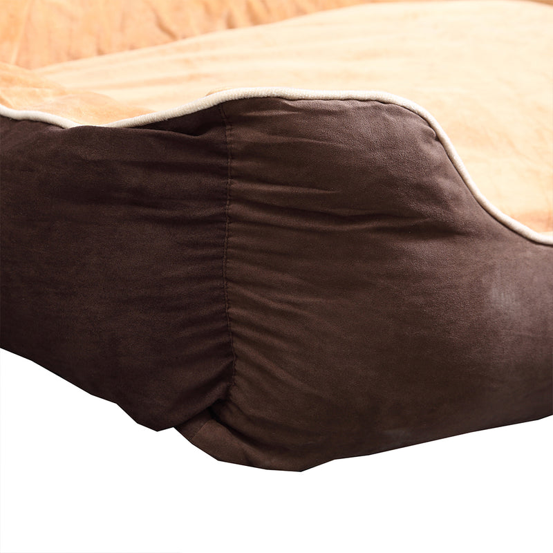 PaWz Pet Bed Mattress Dog Cat Pad Mat Puppy Cushion Soft Warm Washable M Brown