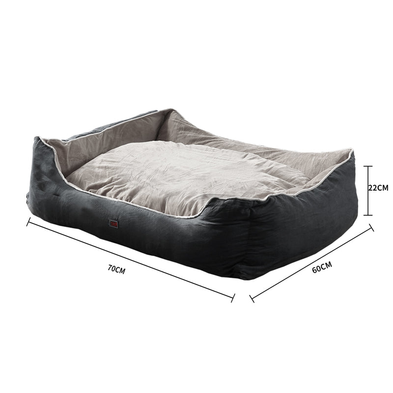 PaWz Pet Bed Mattress Dog Cat Pad Mat Puppy Cushion Soft Warm Washable M Grey