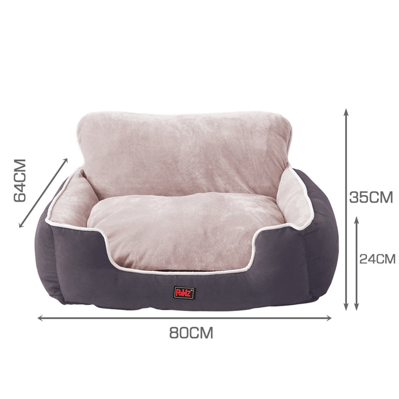 PaWz Pet Bed Dog Puppy Beds Cushion Pad Pads Soft Plush Cat Pillow Mat Grey L