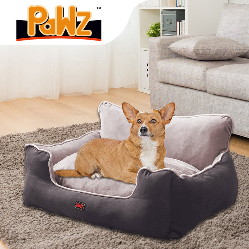 PaWz Pet Bed Dog Puppy Beds Cushion Pad Pads Soft Plush Cat Pillow Mat Grey L