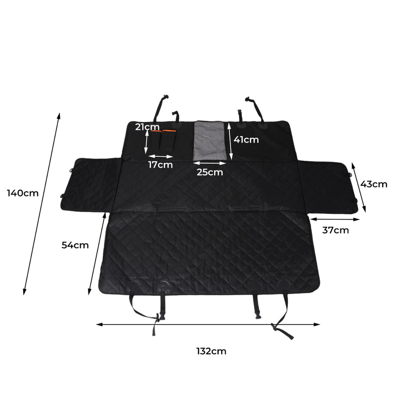 PaWz Pet Car Seat Cover Cat Dog Hammock Non Slip Waterproof Protector Mat Black