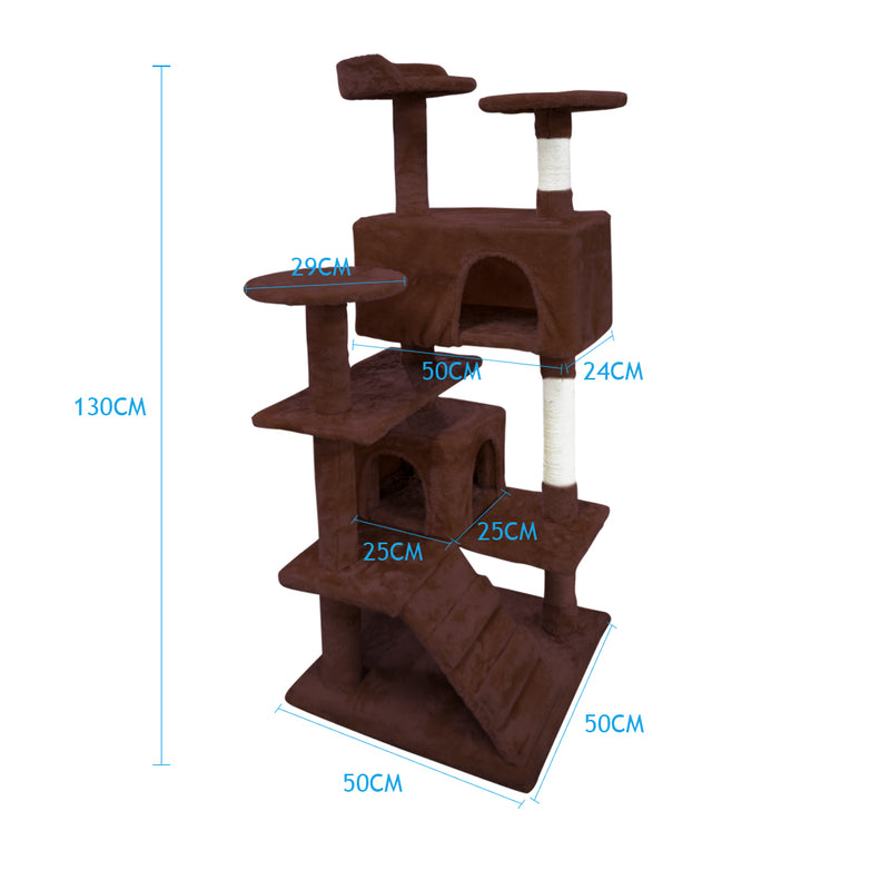 PaWz 1.3M Cat Scratching Post Tree Gym House Condo Furniture Scratcher Tower