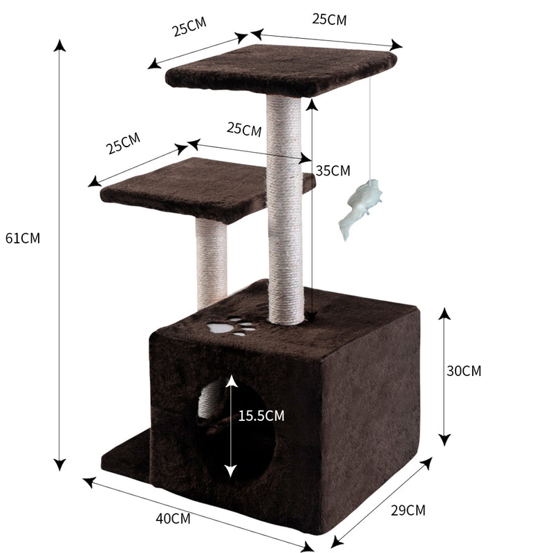 0.6M PaWz Cat Scratching Post Tree Gym House Condo Furniture Scratcher Pole