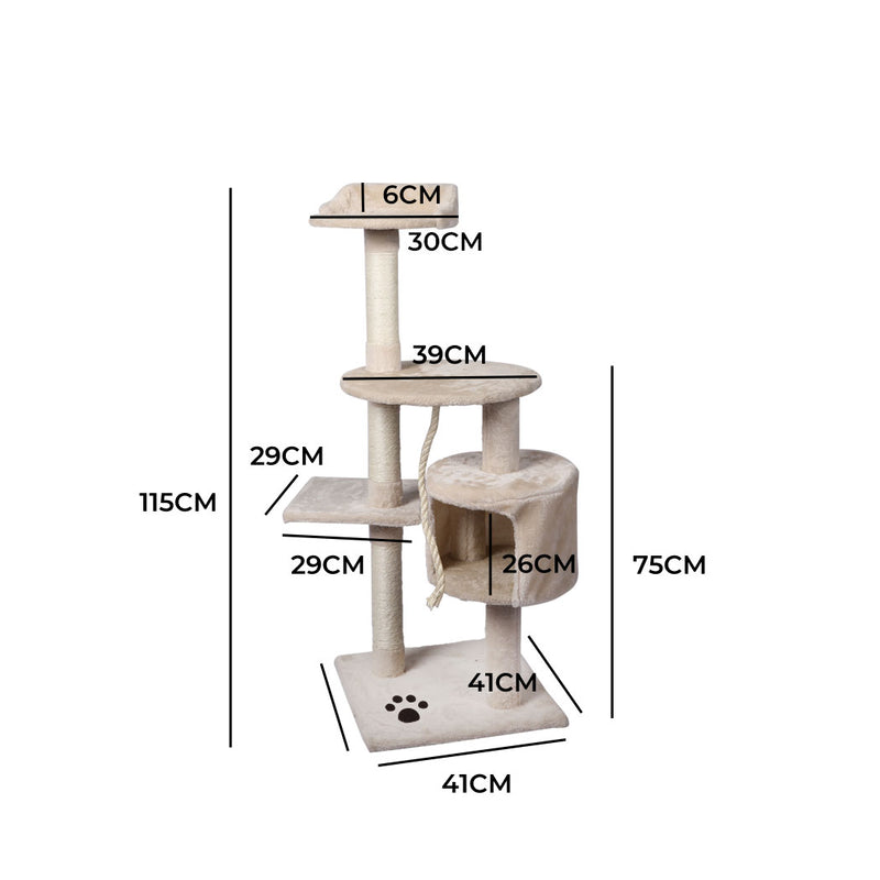 PaWz 1.1M Cat Scratching Post Tree Gym House Condo Furniture Scratcher Tower