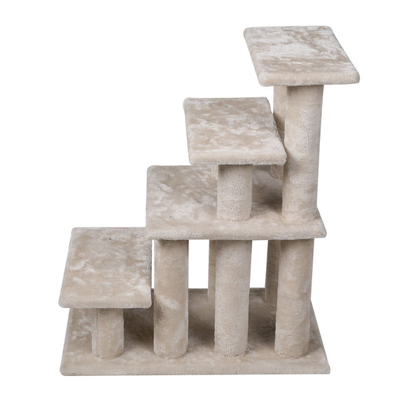 Cat Tree Beastie Scratching Post Pet Scratcher Condo Tower Scratcher Dog Climbing Cream