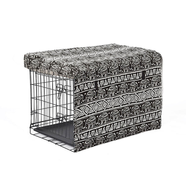 PaWz Pet Dog Cage Crate Metal Carrier Portable Kennel With Cover 48"