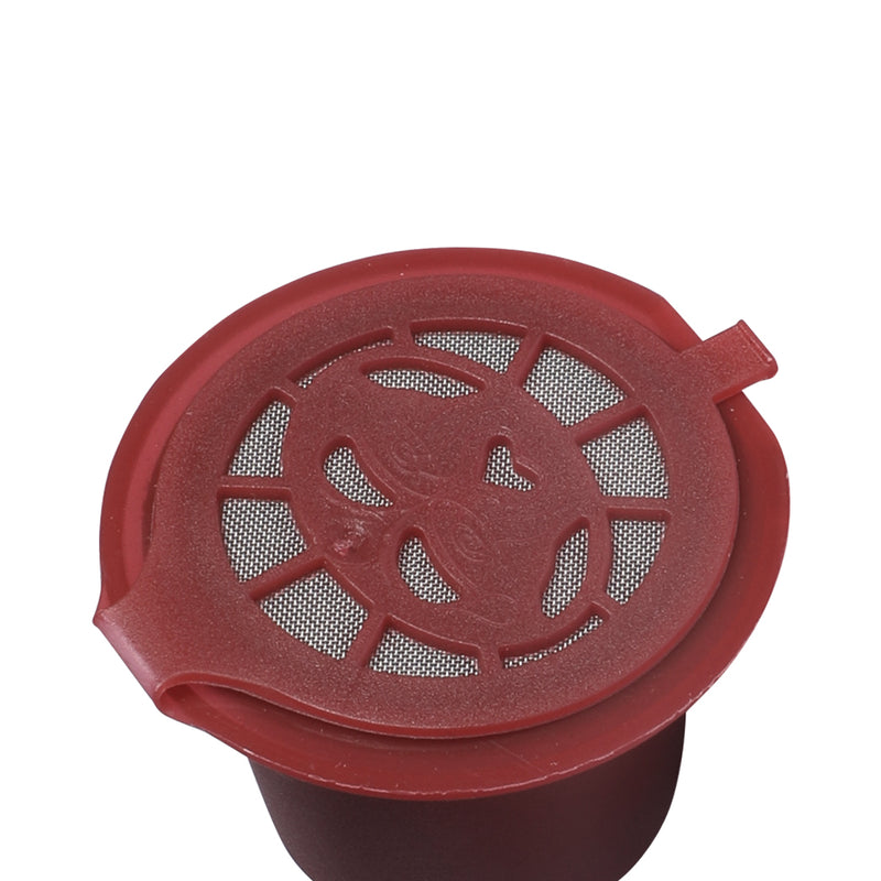 10x Refillable Reusable Coffee Filter Capsules Pods Pod for Nespresso Machine Red
