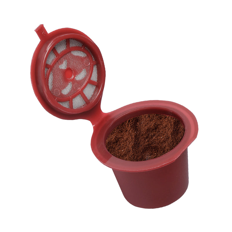 10x Refillable Reusable Coffee Filter Capsules Pods Pod for Nespresso Machine Red