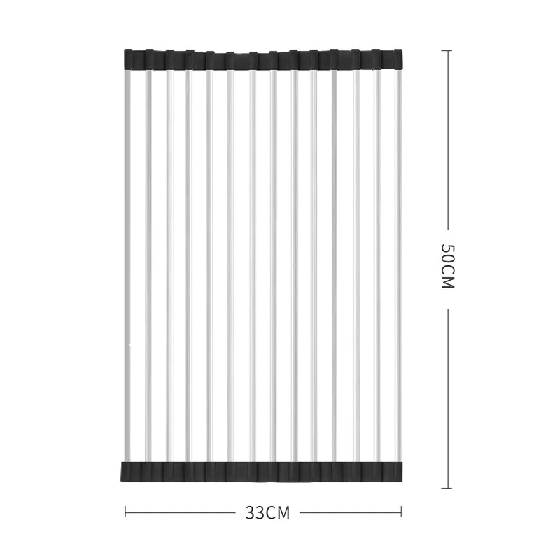 Stainless Steel Sink Kitchen Dish Drainer Foldable Drying Rack Roll-Up RackOver Type 2