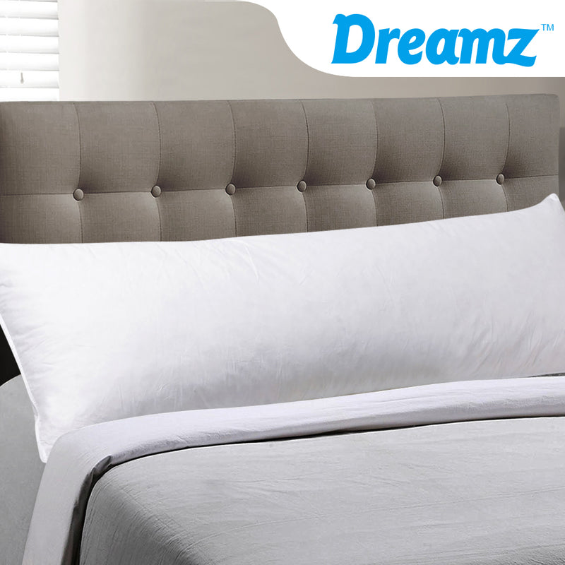 DreamZ Body Full Long Pillow Luxury Slip Cotton Maternity Pregnancy 137cm White