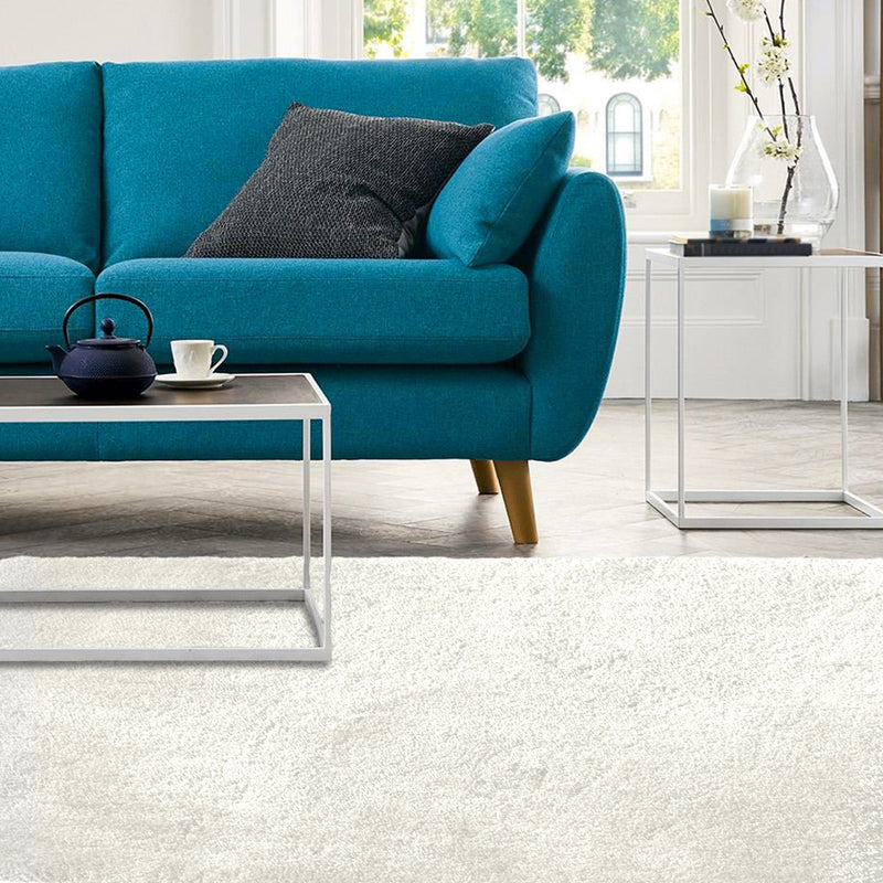 Ultra Soft Anti Slip Rectangle Plush Shaggy Floor Rug in Beige Colour 160x225cm