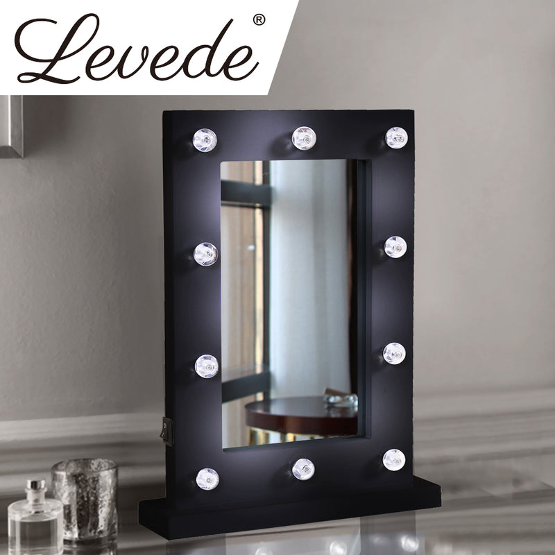Hollywood LED Vanity Mirror Light Kit for Makeup Dressing Table Black