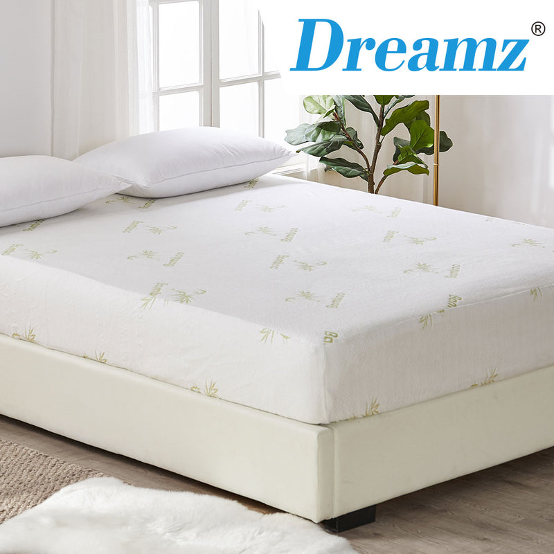 DreamZ Mattress Protector Topper 70% Bamboo Hypoallergenic Sheet Cover Queen