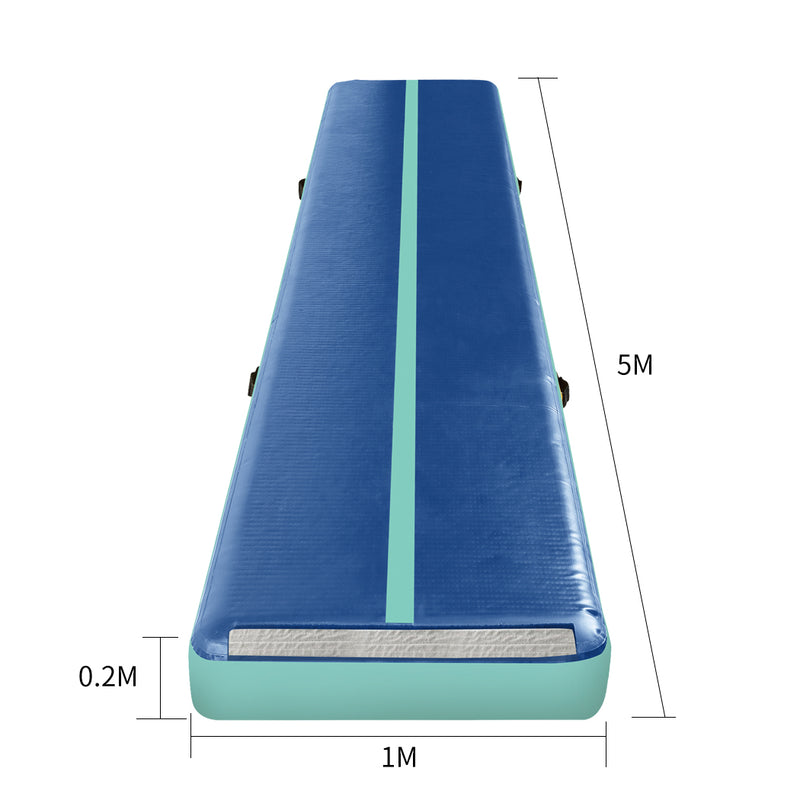 5x1M Air Track Inflatable Mat Airtrack Tumbling Electric Air Pump Gymnastics