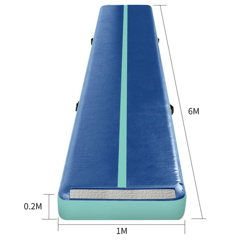 6x1M Air Track Inflatable Mat Airtrack Tumbling Electric Air Pump Gymnastics