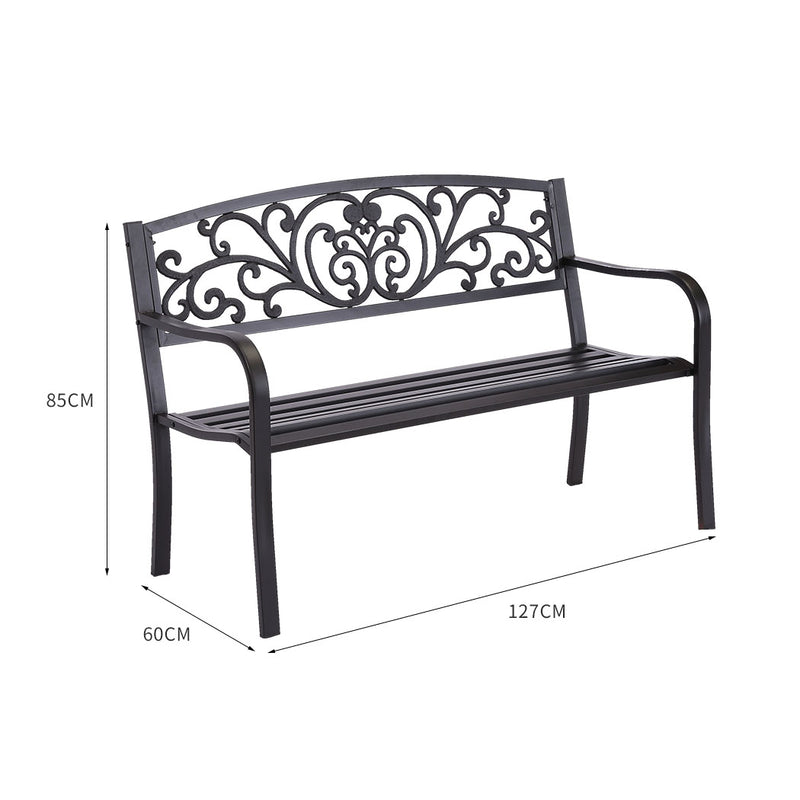 Garden Bench Seat Outdoor Furniture Patio Cast Iron Benches Seats Lounge Chair