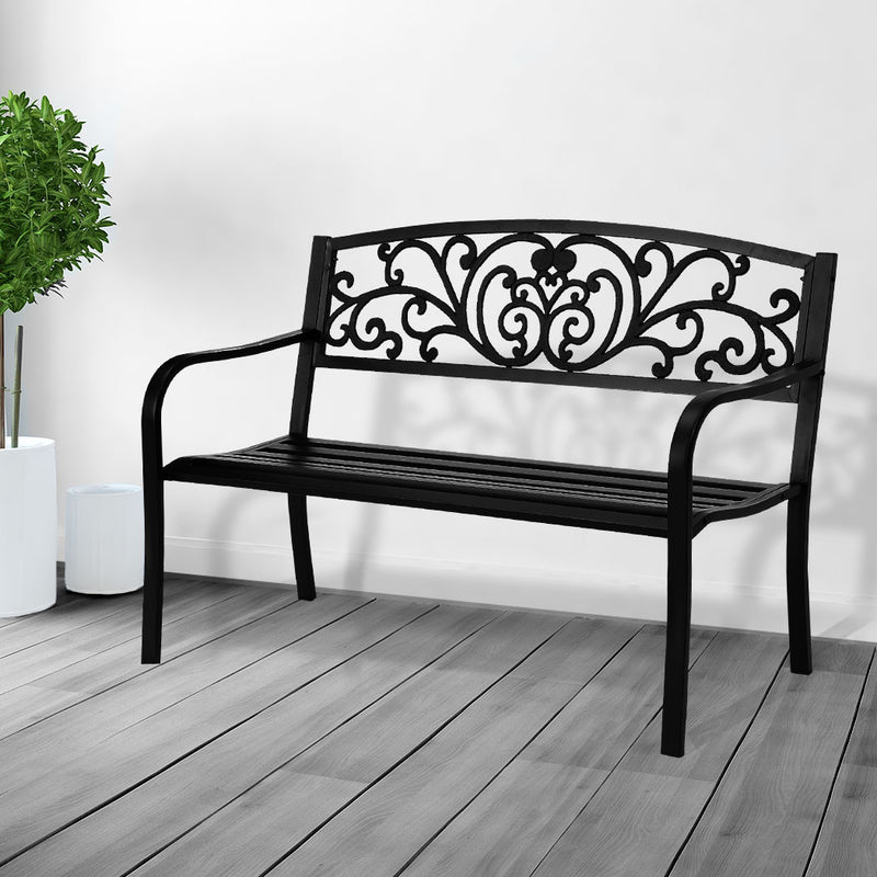 Garden Bench Seat Outdoor Furniture Patio Cast Iron Benches Seats Lounge Chair