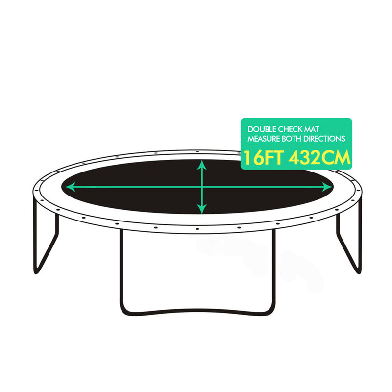16 FT Kids Trampoline Pad Replacement Mat Reinforced Outdoor Round Spring Cover