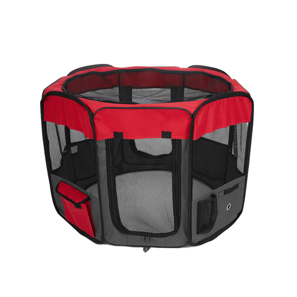 8 Panel Pet Playpen Dog Puppy Play Exercise Enclosure Fence Grey L
