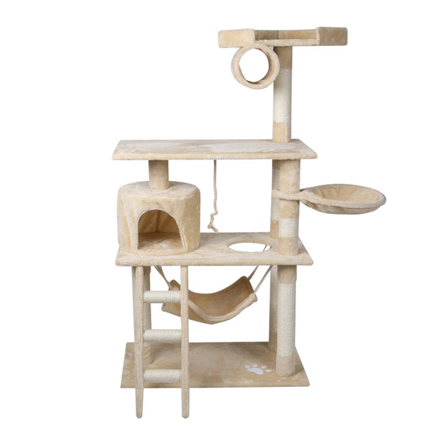 Pawz Cat Tree Scratching Post Scratcher Furniture Condo Tower House Cream 160 CM
